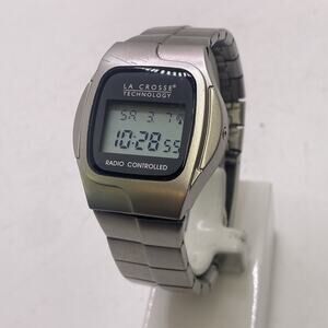 La Crosse Technology Mens Radio Controlled Watch Works New Battery